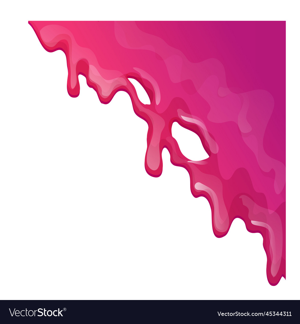 Pink Or Purple Corner Slime Sticky Liquid Vector Image