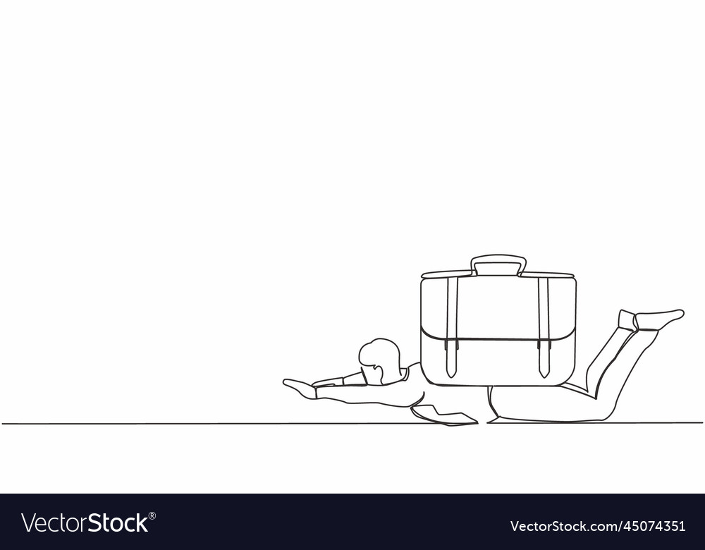 Single Continuous Line Of Drawing Depressed Vector Image