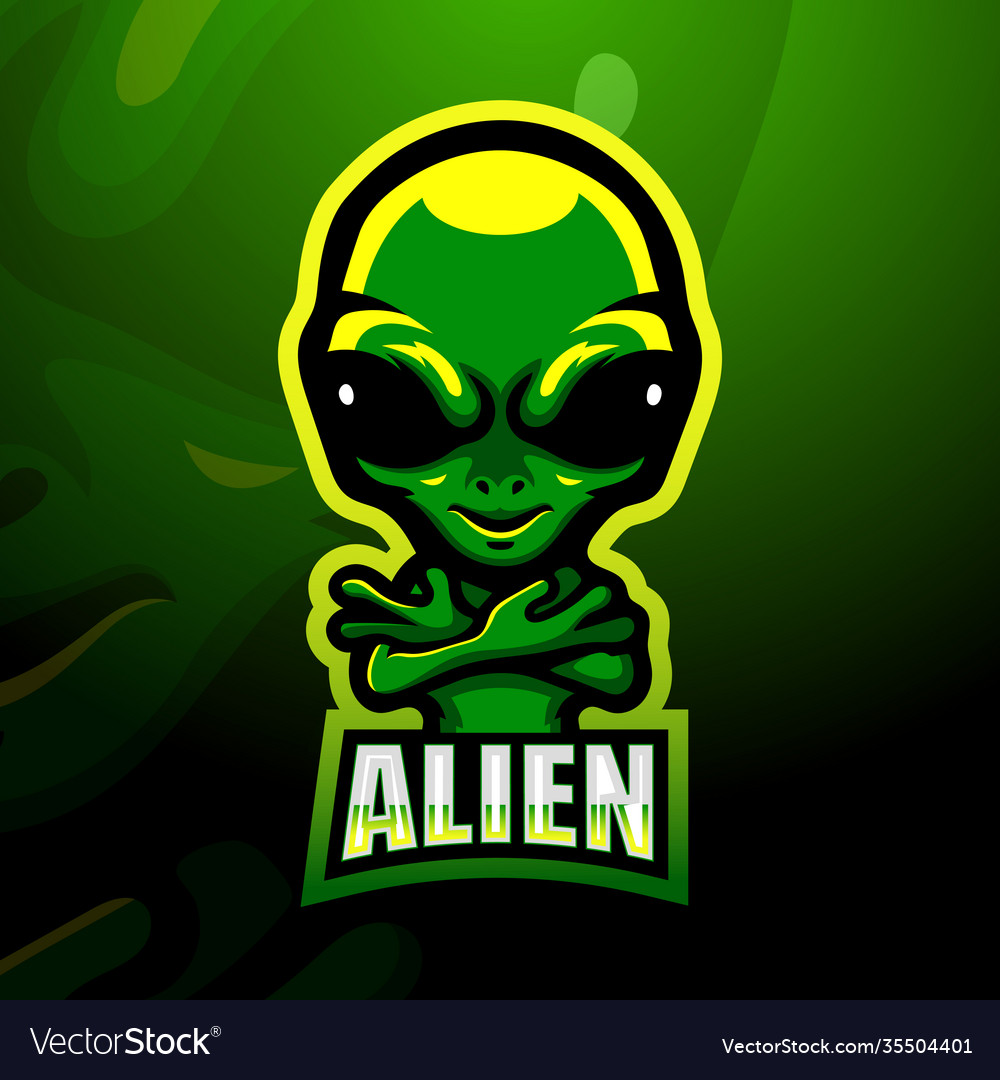 Alien Mascot Esport Logo De Royalty Free Vector Image