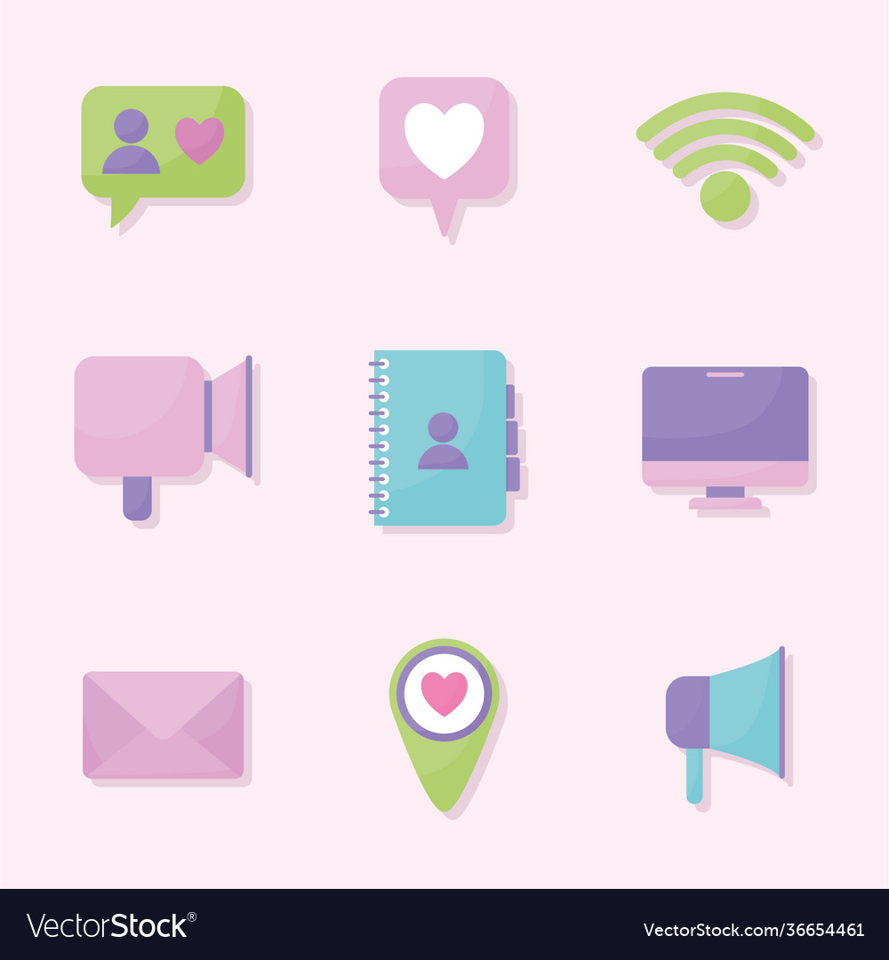 Social Network Icons Royalty Free Vector Image