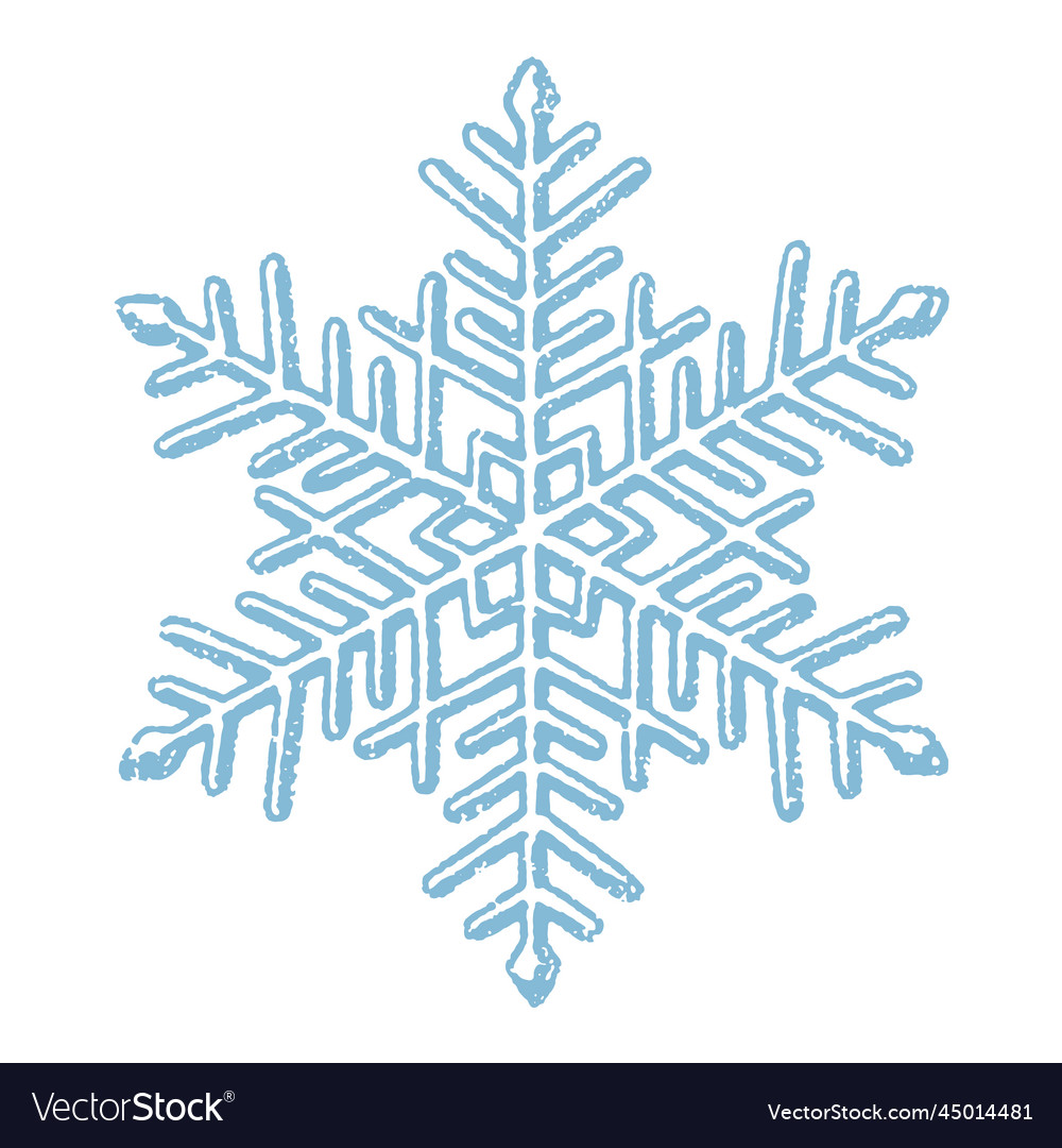 Snowflake Royalty Free Vector Image Vectorstock