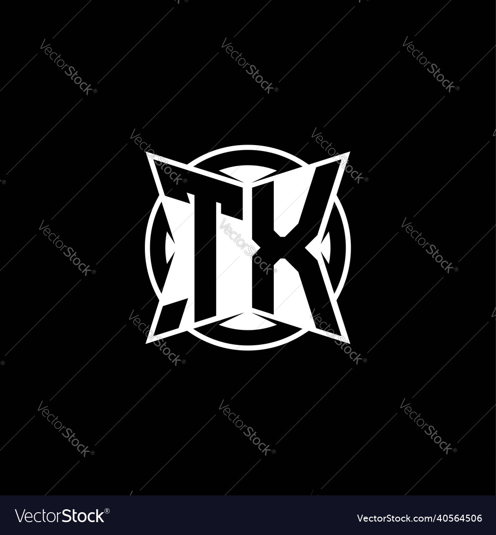 Tx Logo Monogram Design Template Royalty Free Vector Image