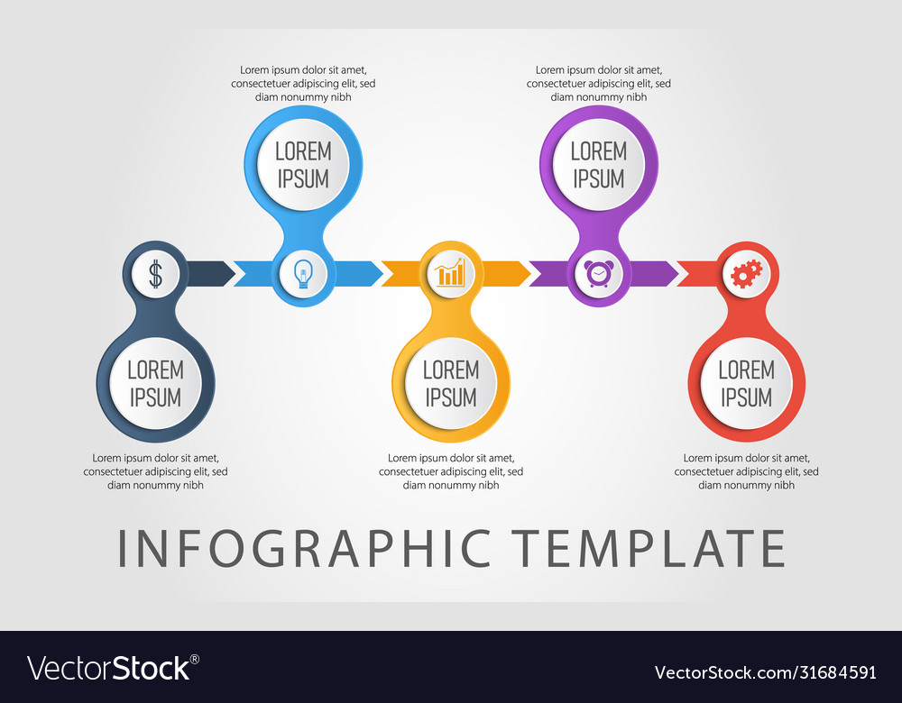 Colorful Business Infographic Template Royalty Free Vector