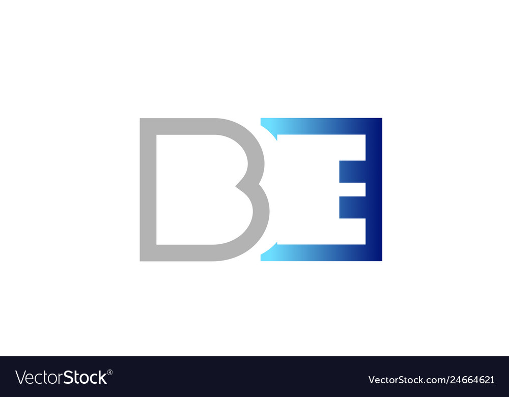 Blue Grey Alphabet Letter Logo Combination Design Vector Image