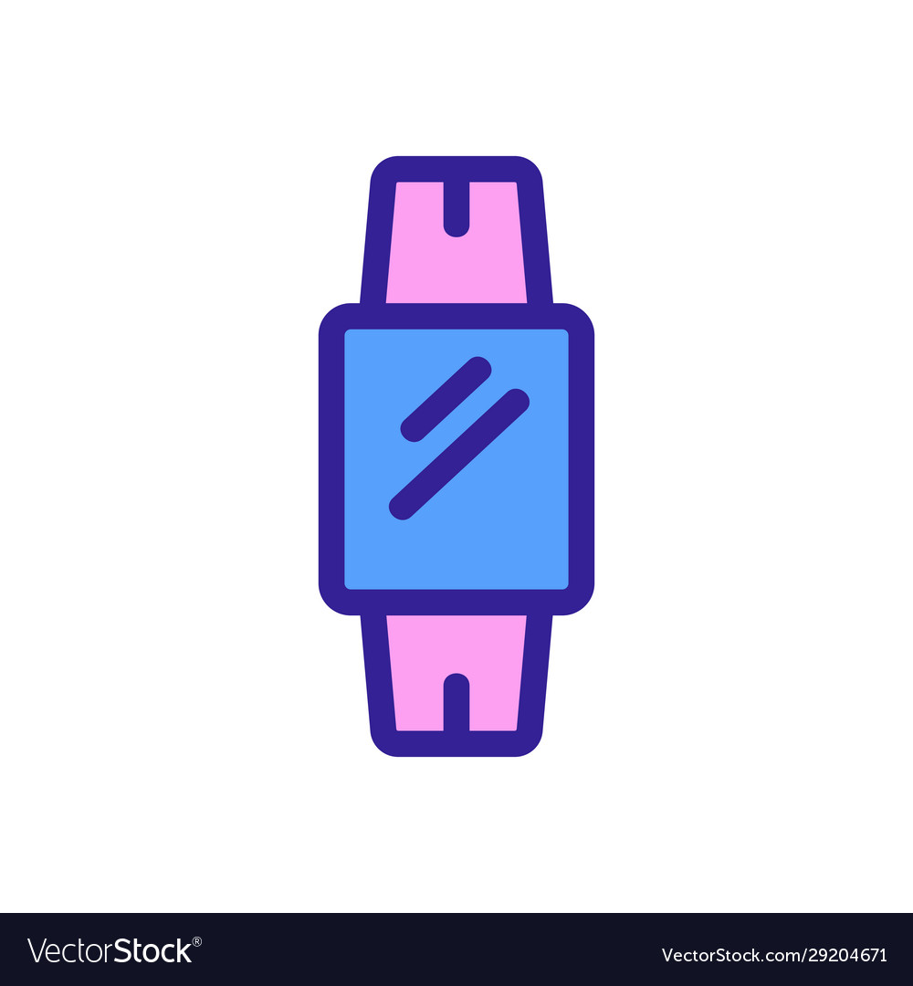 Smartwatch Icon Isolated Contour Symbol Royalty Free Vector