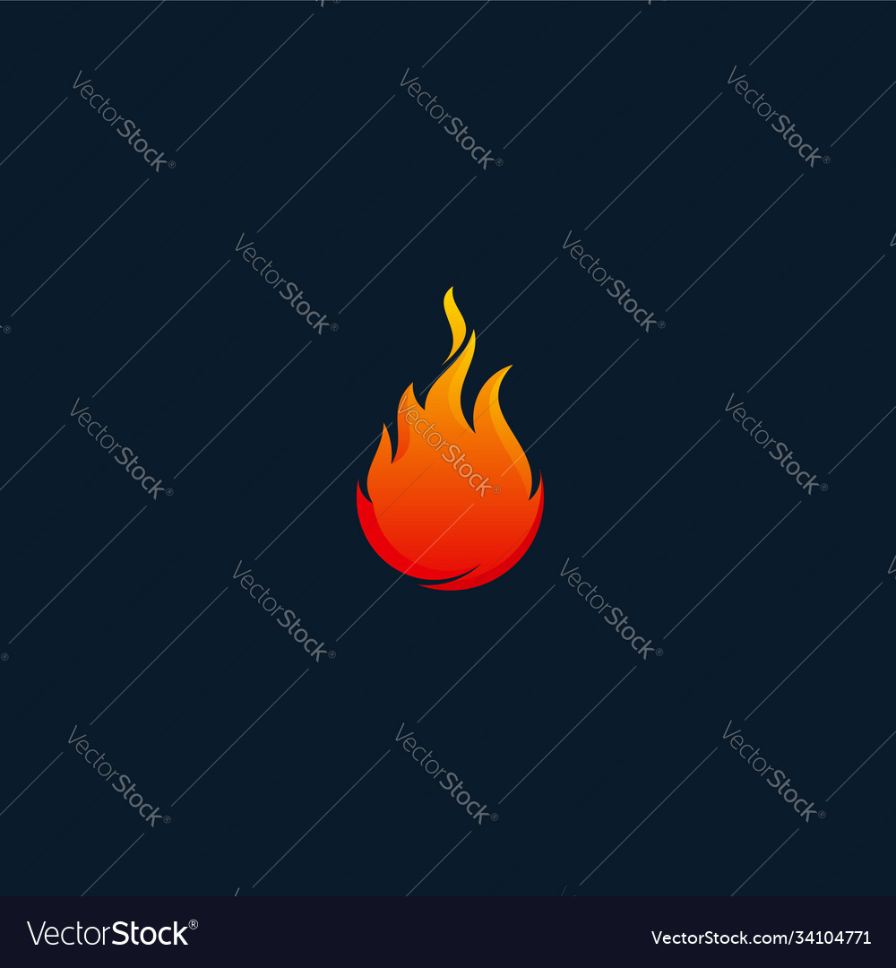 Modern Fire Flame Logo Designs Iconic Royalty Free Vector