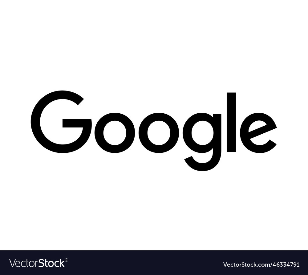 Google Logo Symbol Black Design Royalty Free Vector Image