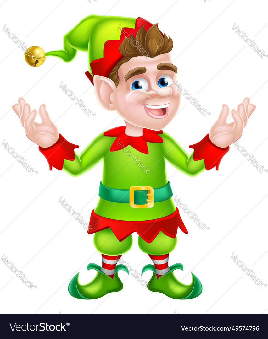 Christmas Elf Royalty Free Vector Image Vectorstock