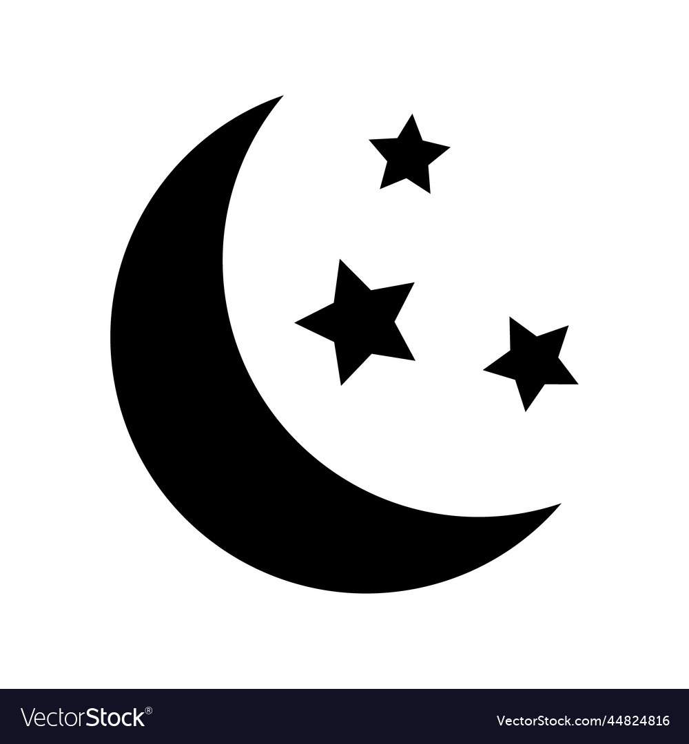 Moon And Stars Royalty Free Vector Image Vectorstock