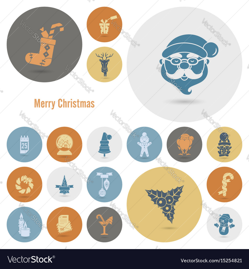 Christmas And Winter Icons Collection Royalty Free Vector