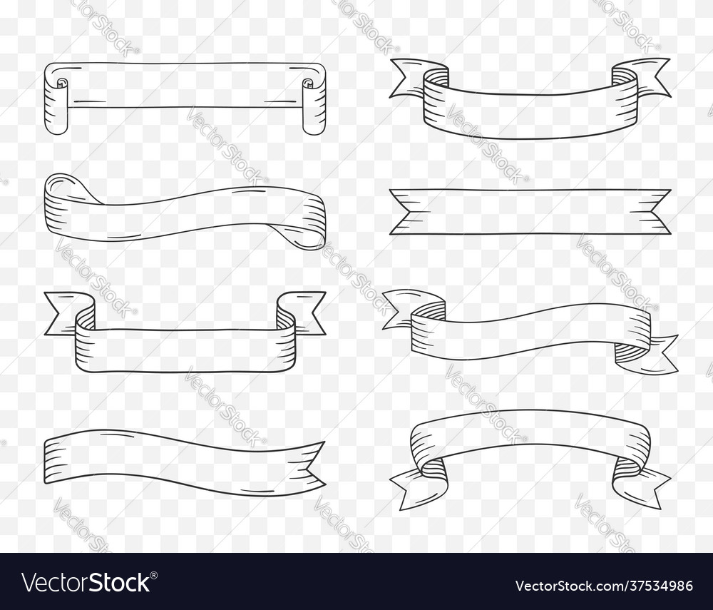 Hand Drawn Banners Royalty Free Vector Image VectorStock