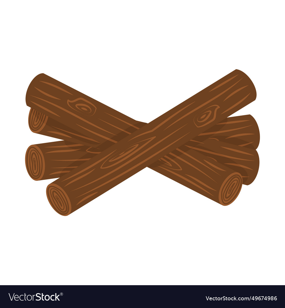 Wooden Logs Stacked In A Pile Firewood Royalty Free Vector