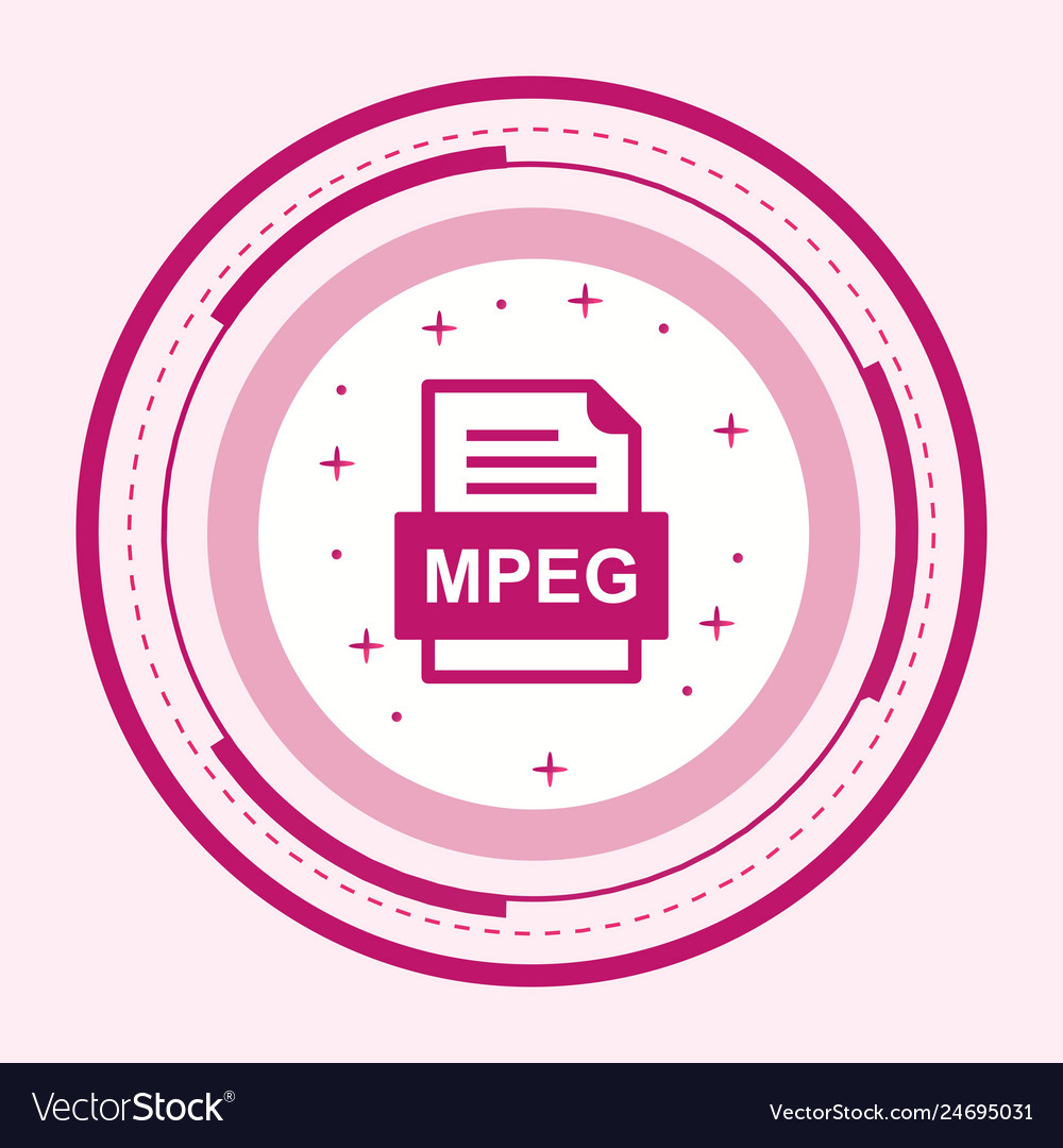 Mpeg File Document Icon Royalty Free Vector Image