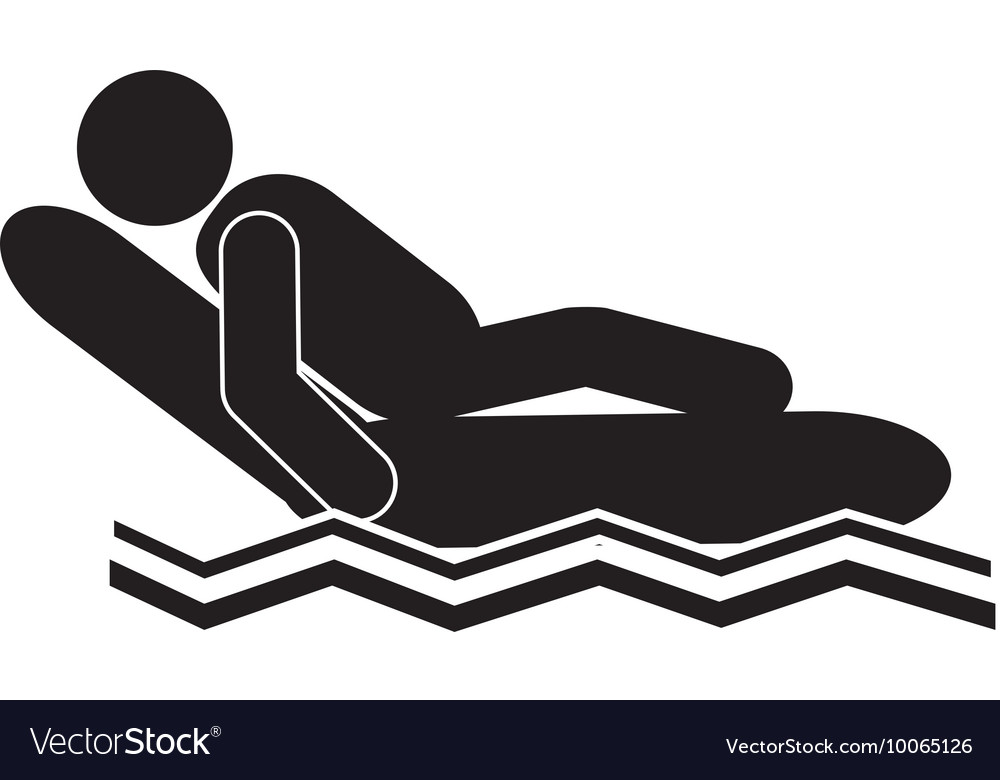 Person On Pool Float Icon Royalty Free Vector Image