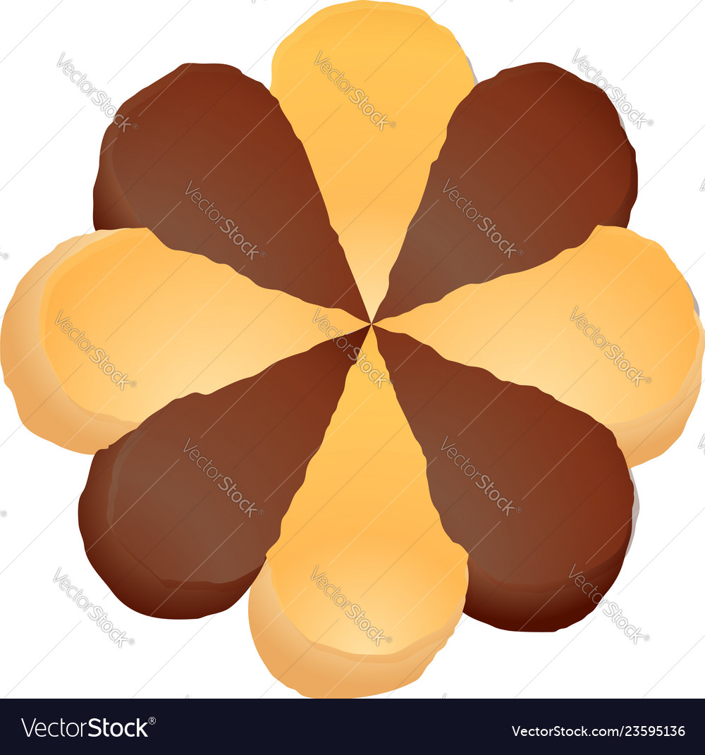 Flower Biscuit Icon Cartoon Style Royalty Free Vector Image