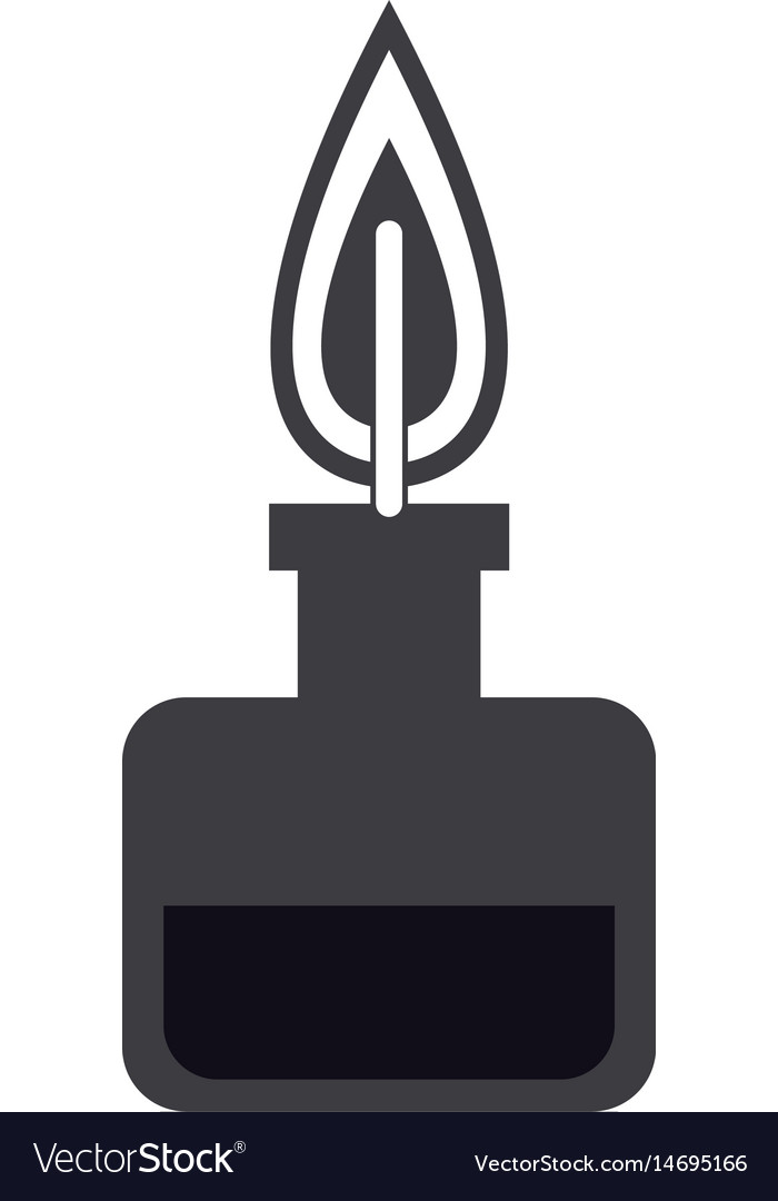 Bunsen Burner Experiment Scientific Glass Vector Image