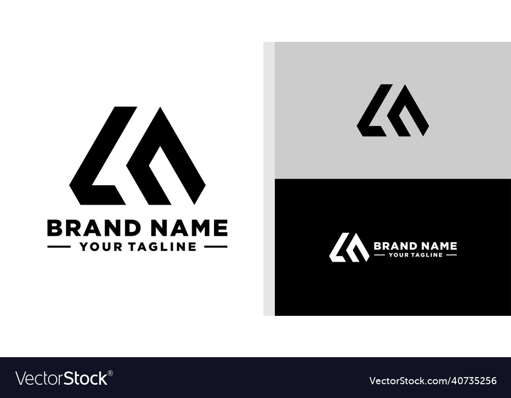 Lc Logo Monogram Triangle Editable Royalty Free Vector Image