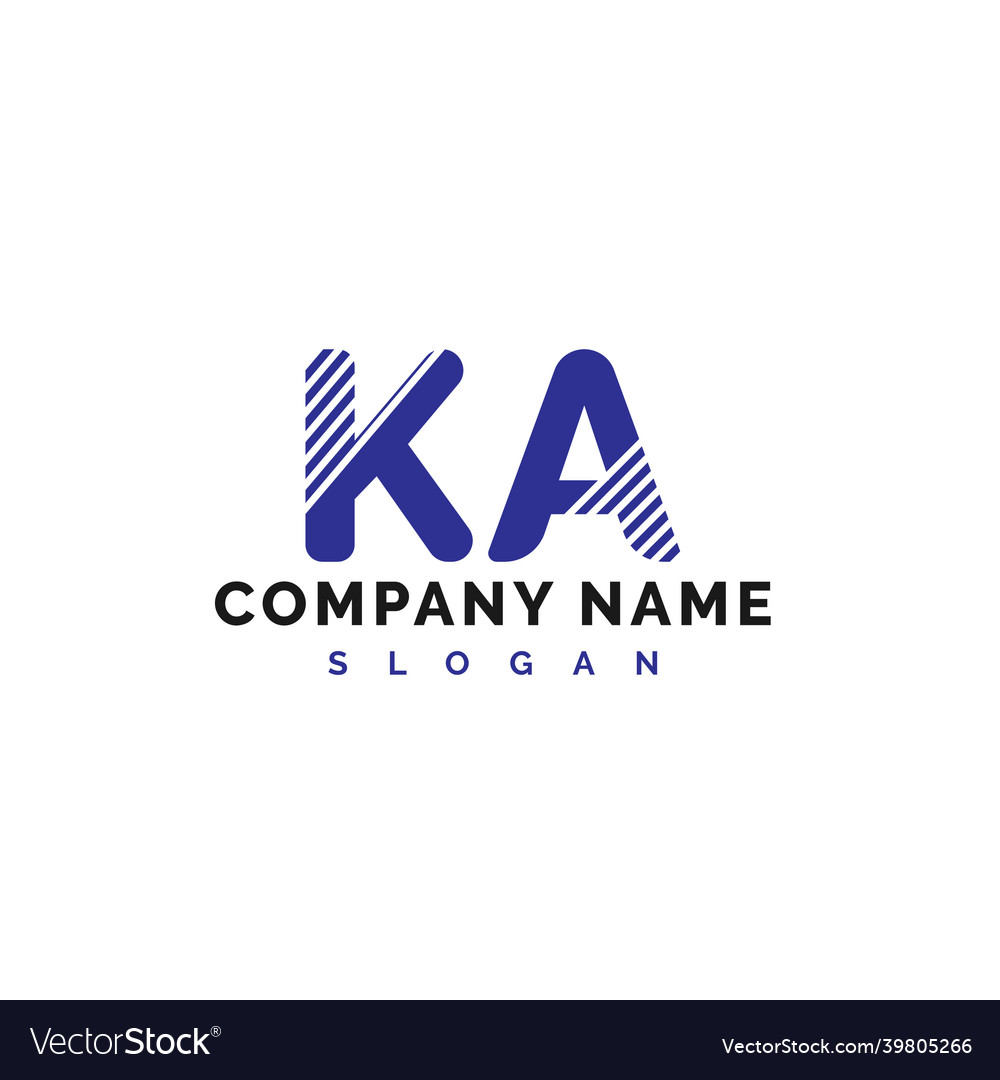 Ka Letter Logo Design Letter Logo Royalty Free Vector Image