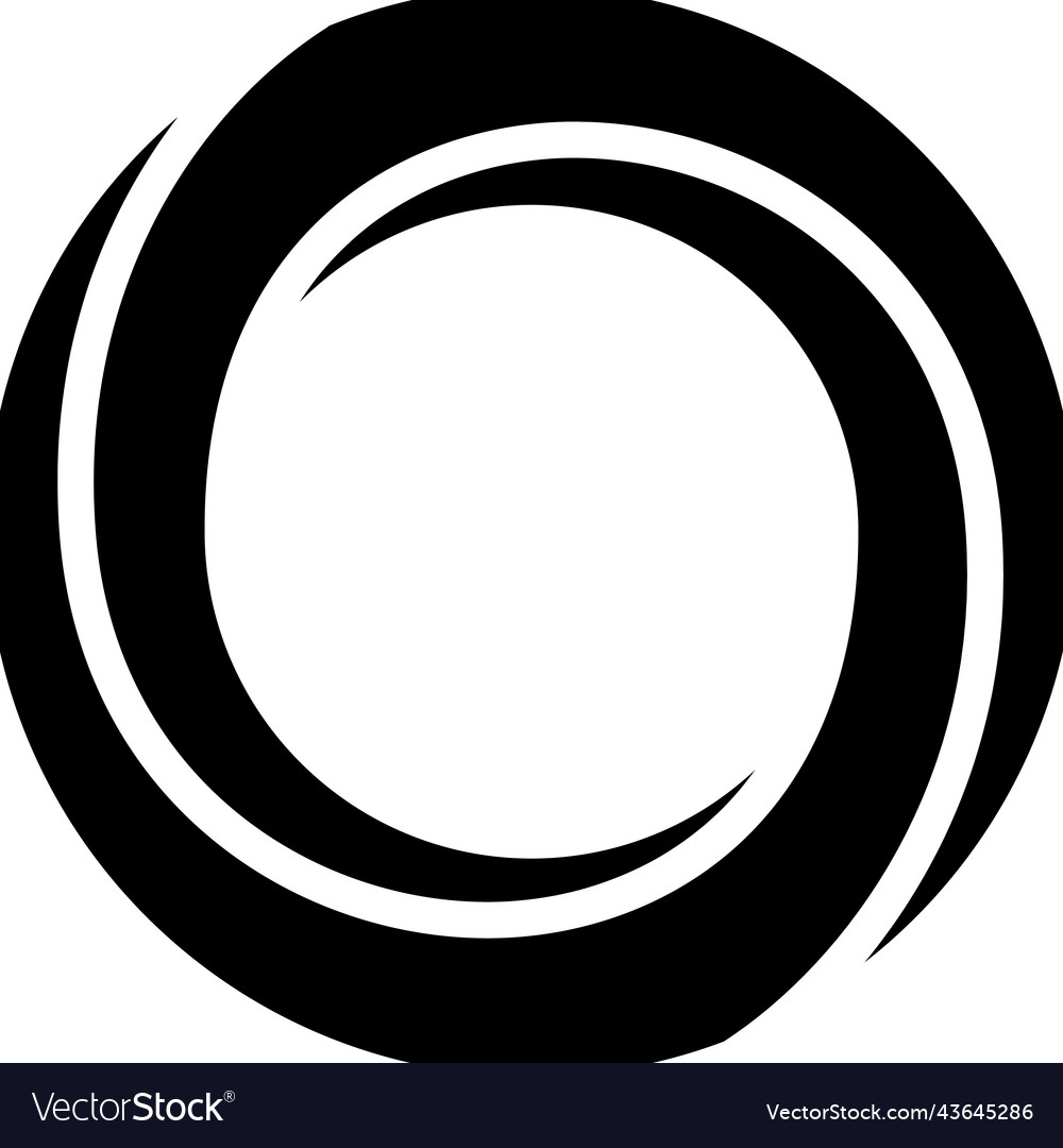 Circle Impossible Geometric Shape Glyph Icon Vector Image