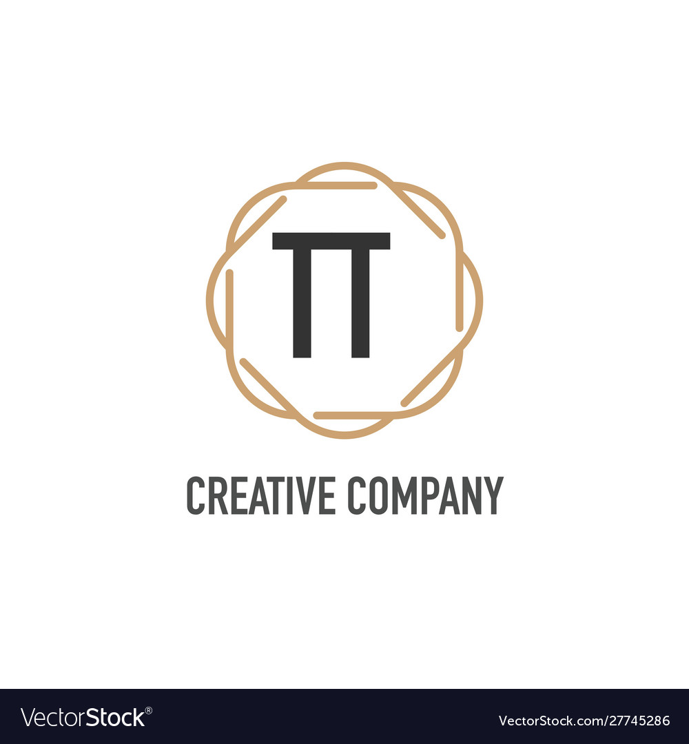 Initial Letter Tt Luxurious Minimalist Elegant Vector Image