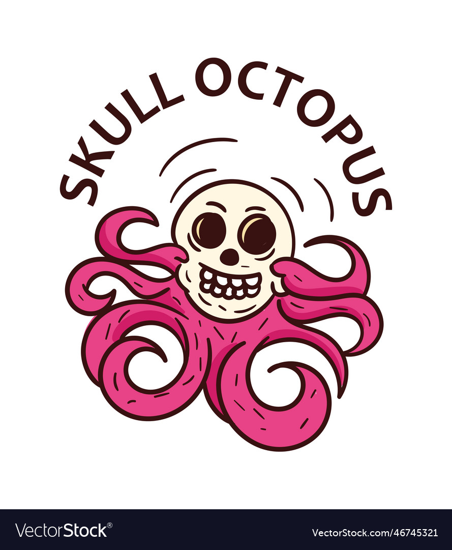 Skull Octopus Concept Royalty Free Vector Image