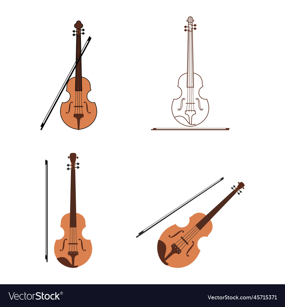 Violin Royalty Free Vector Image Vectorstock