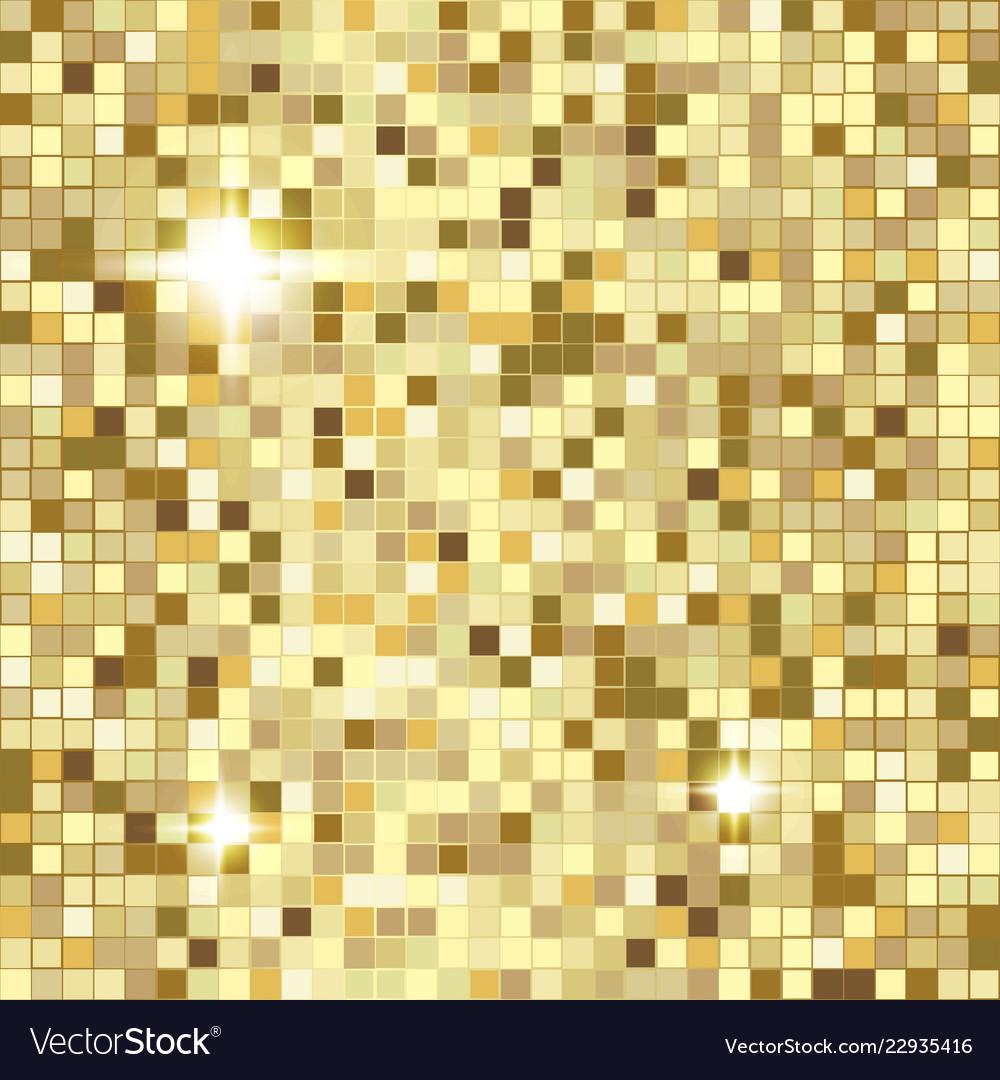 Luxury Gold Mosaic Background Or Golden Square Vector Image