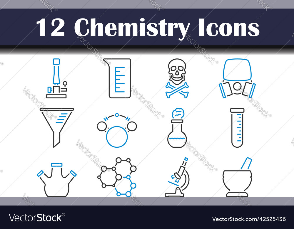 Chemistry Icon Set Royalty Free Vector Image Vectorstock