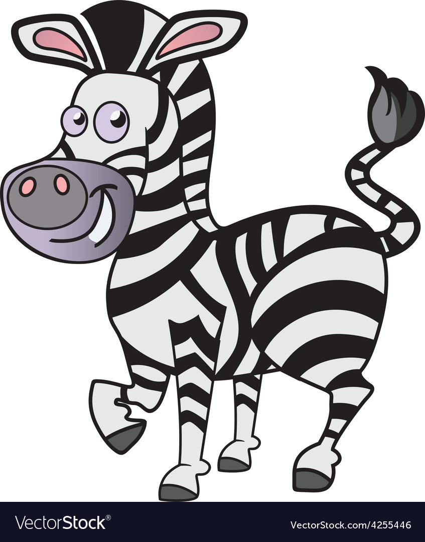 Cute Cartoon Zebra Royalty Free Vector Image Vectorstock