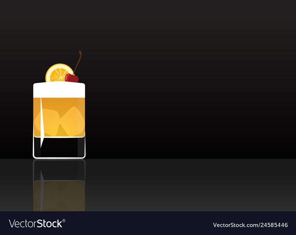 Official Cocktail Icon The Unforgettable Whiskey Vector Image