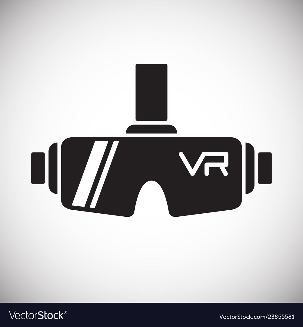 Virtual Reality Googles Icon On White Background Vector Image