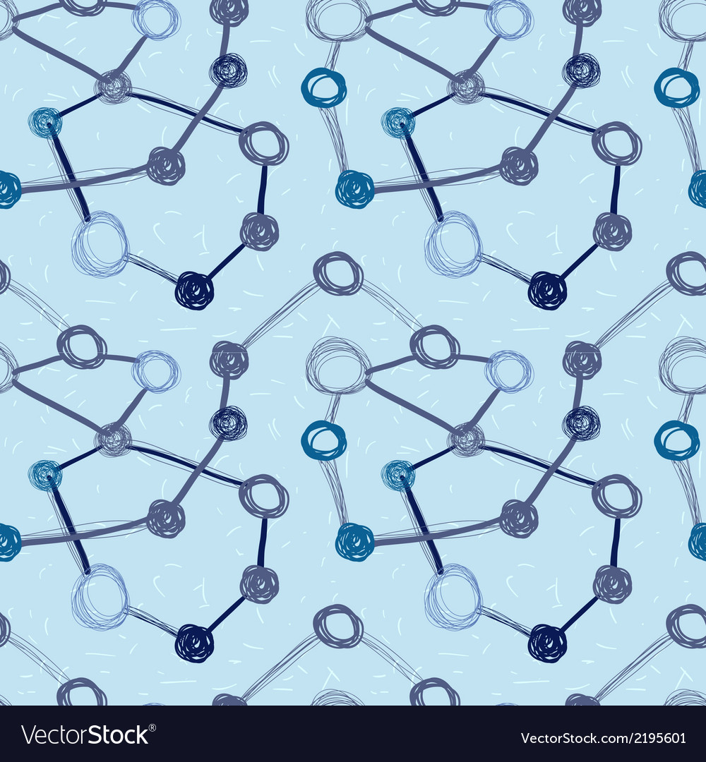 Abstract Seamless Background Molecule Structure Vector Image