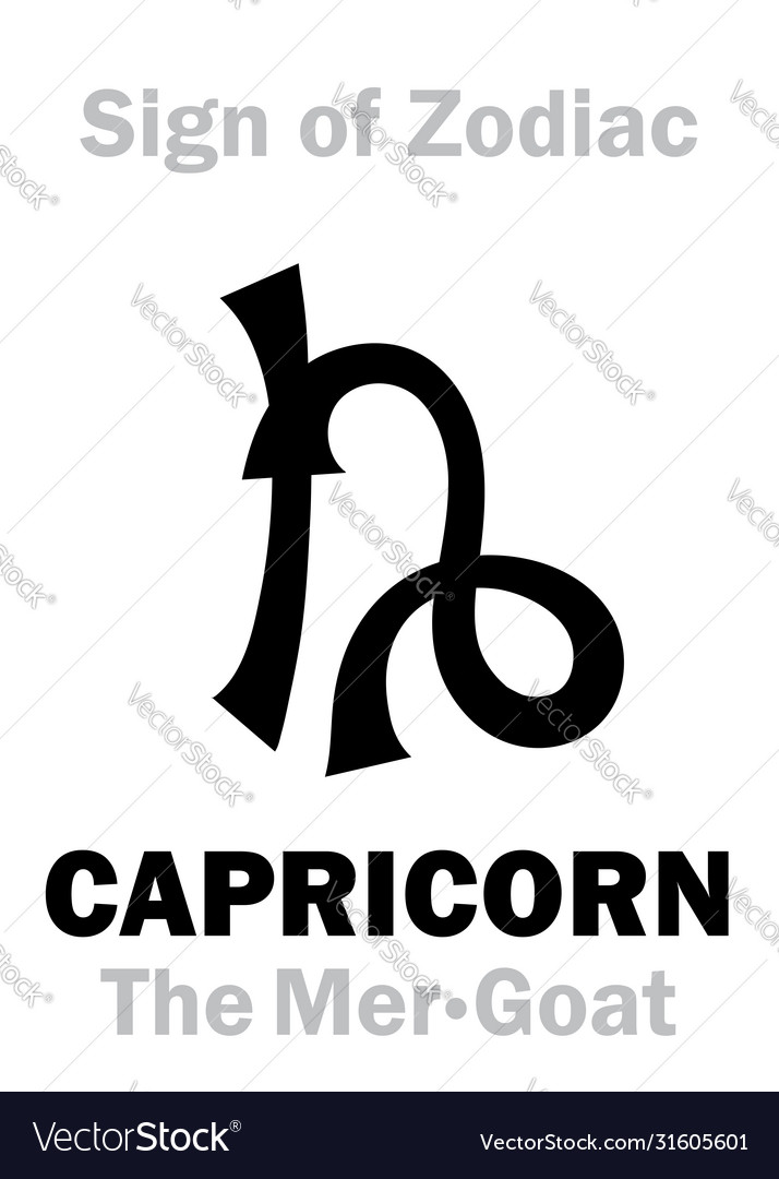 Astrology Sign Zodiac Capricornus Royalty Free Vector Image