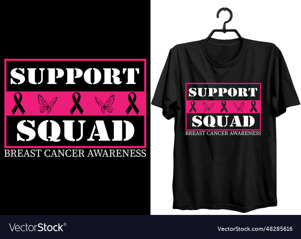 Support Squad Breast Cancer Awareness Royalty Free Vector