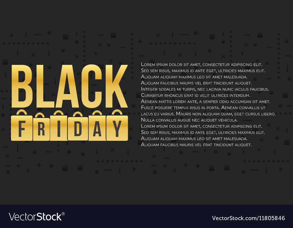 Abstract Black Friday Sale Layout Royalty Free Vector Image