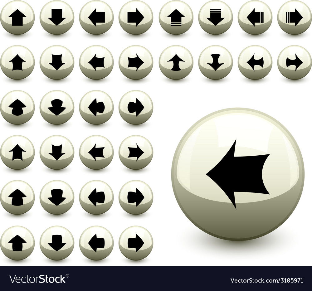 Arrow Buttons Royalty Free Vector Image VectorStock