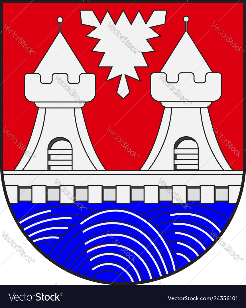 Coat Of Arms Itzehoe In Schleswig Holstein Vector Image