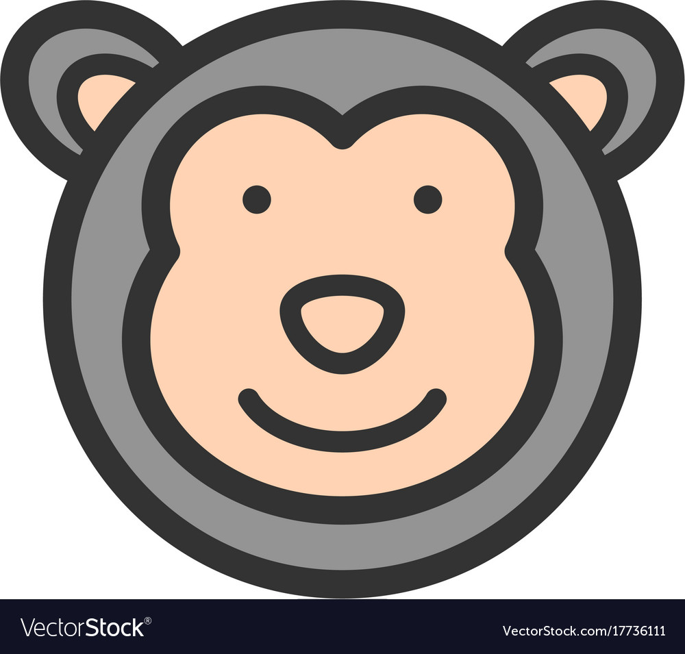 Monkey Face Royalty Free Vector Image Vectorstock