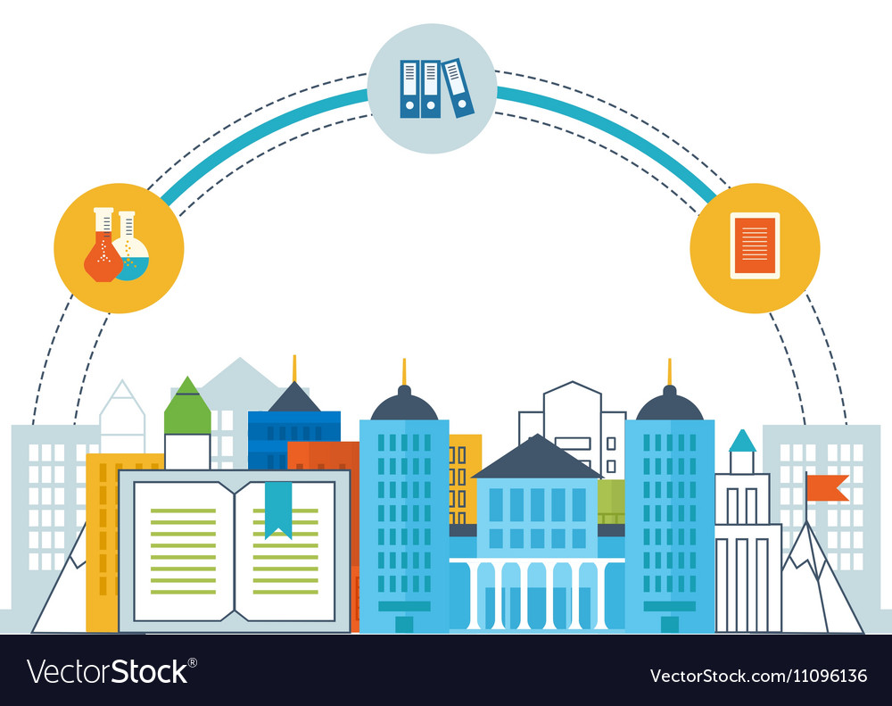 Online Education And E Learning Concept Royalty Free Vector