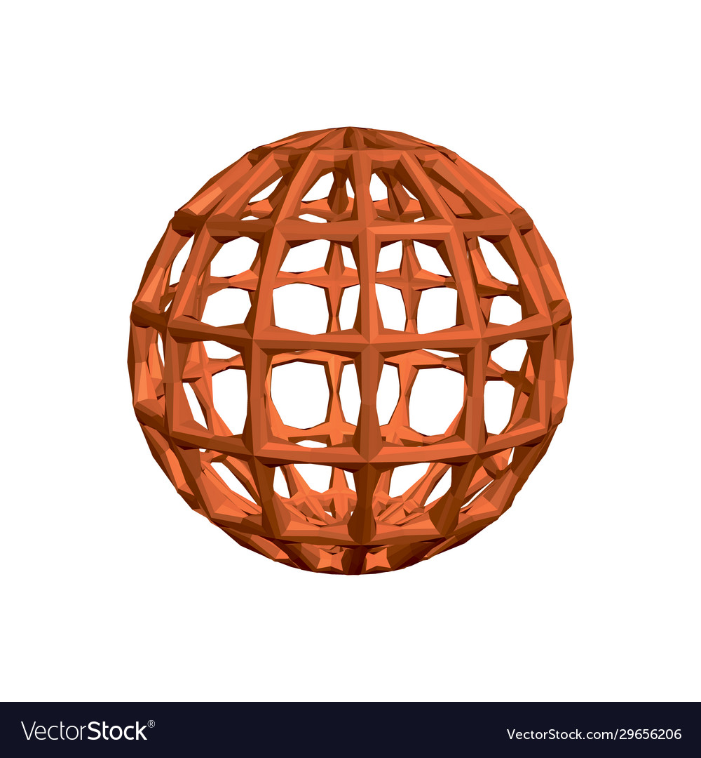 Abstract Sphere Wireframe 3d Royalty Free Vector Image