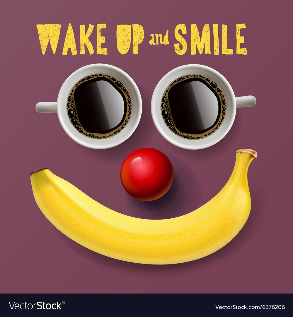 Wake Up And Smile Motivation Background Royalty Free Vector