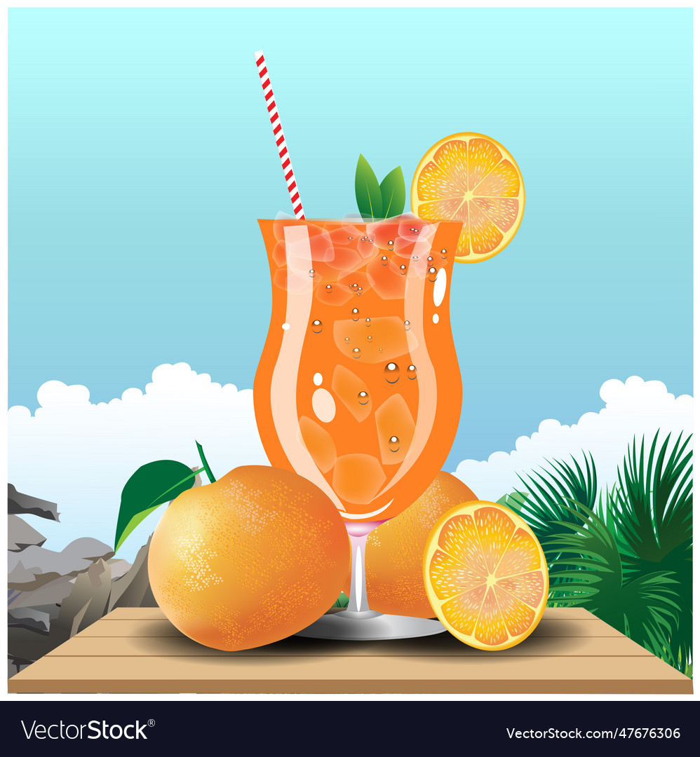 Orange Juice Royalty Free Vector Image VectorStock