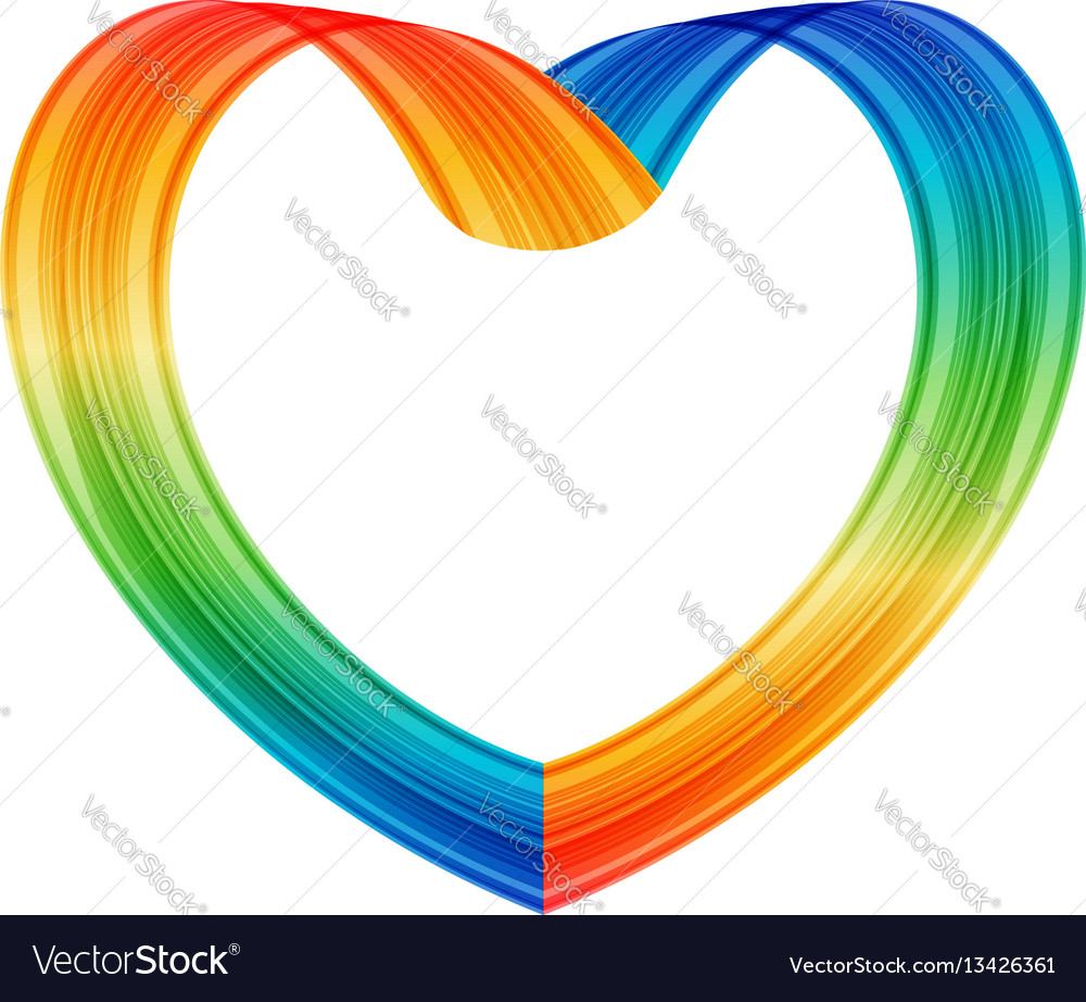 Multicolored Heart Royalty Free Vector Image Vectorstock