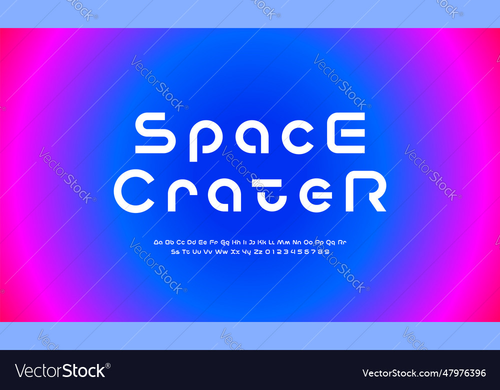 Technology Science Font Digital Cyber Alphabet Vector Image