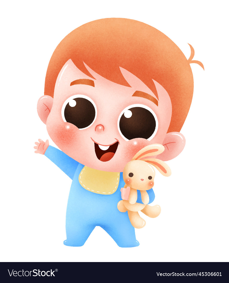 Cartoon Cute Baby Royalty Free Vector Image Vectorstock