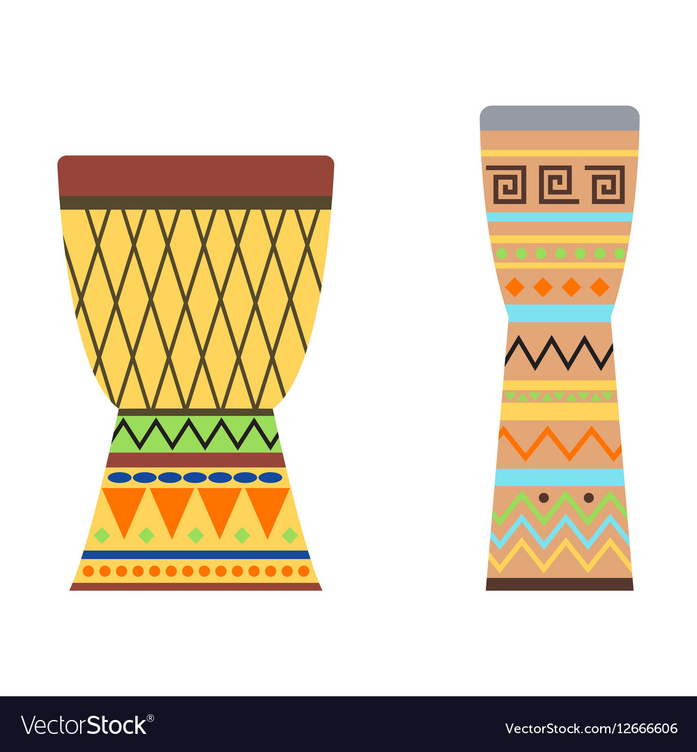 African Drums Royalty Free Vector Image VectorStock