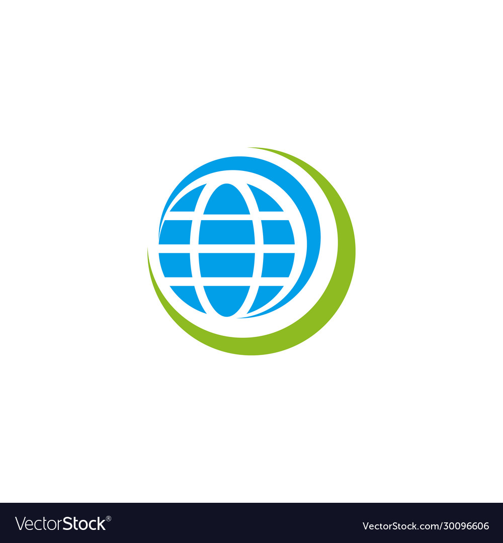 Earth Globe Logo Design Template Royalty Free Vector Image