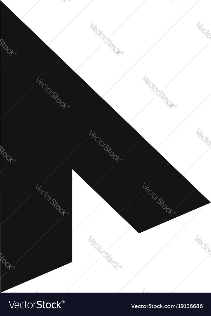 Cursor Modern Element Icon Simple Black Style Vector Image