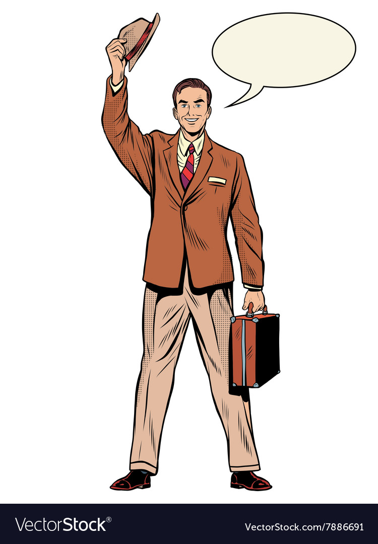 Man Businessman Salesman Royalty Free Vector Image