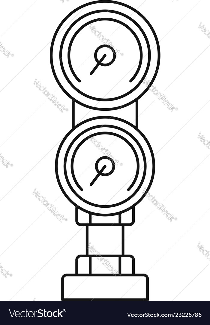 Diving Gauge Icon Outline Style Royalty Free Vector Image